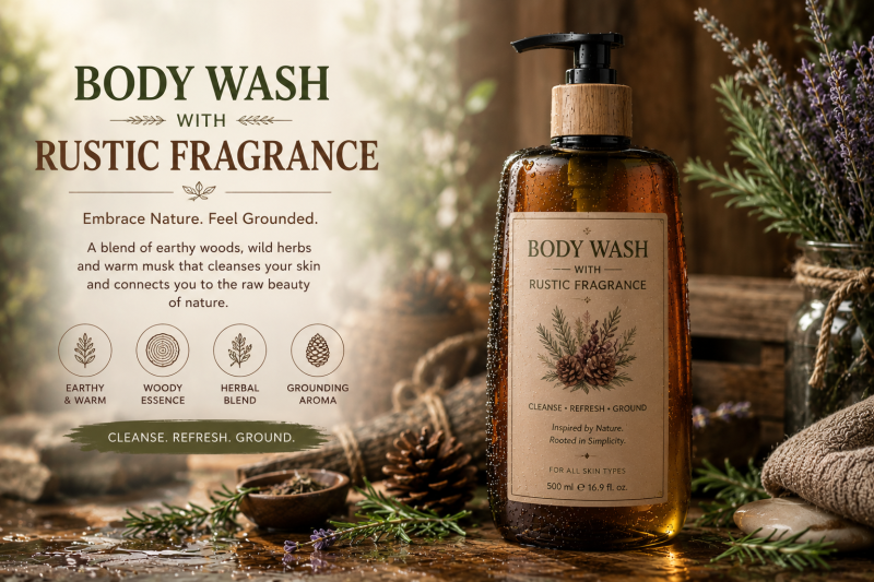 Body Wash With Rustic Fragrance