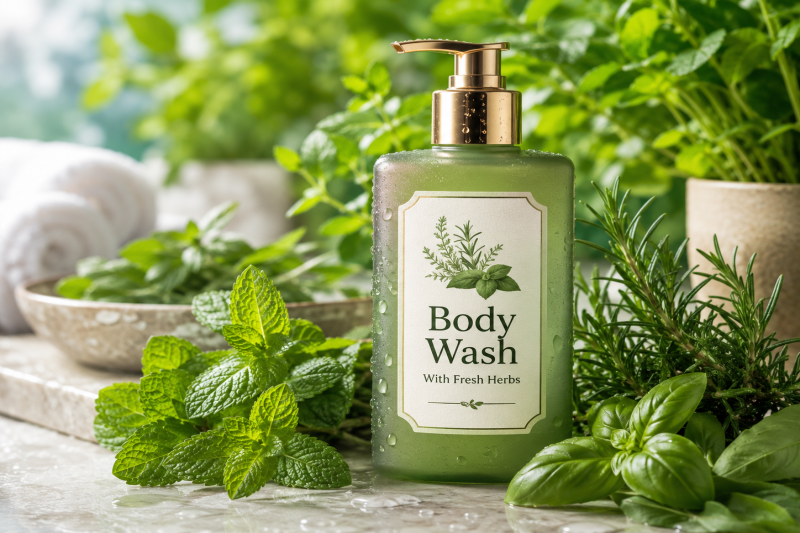 Body Wash With Fresh Herbs