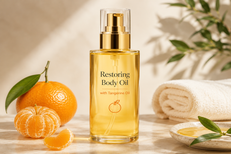 Restoring Body Oil With Tangerine Oil